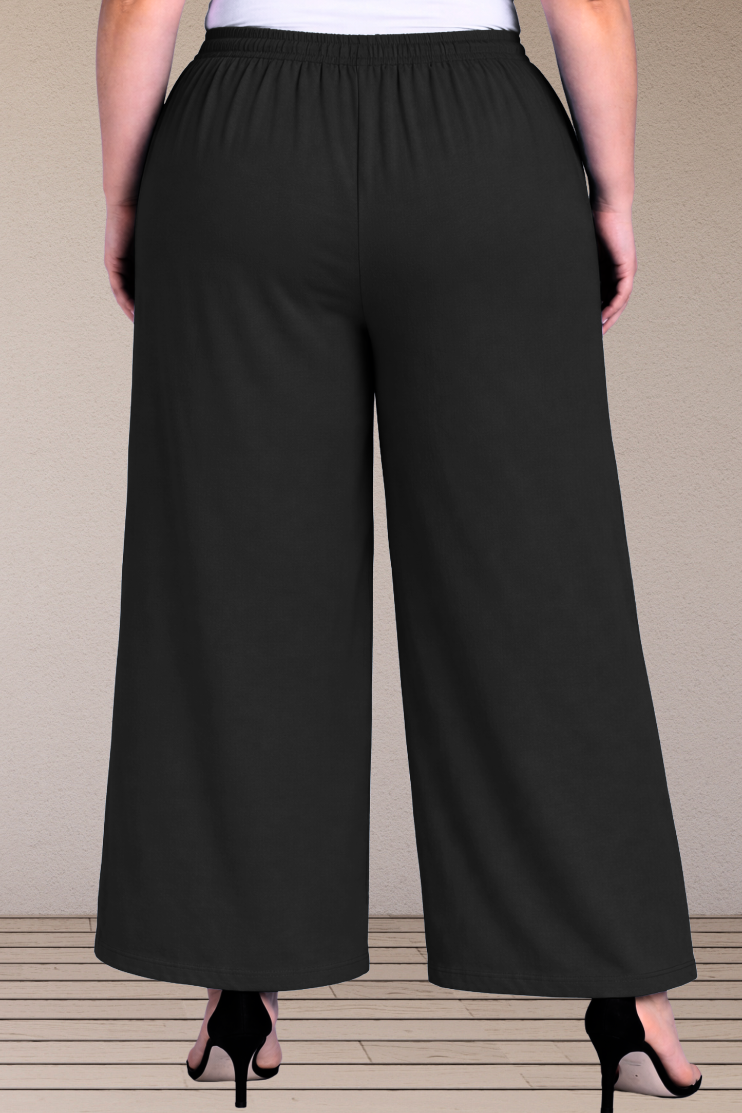 Black Cotton Flared Pant