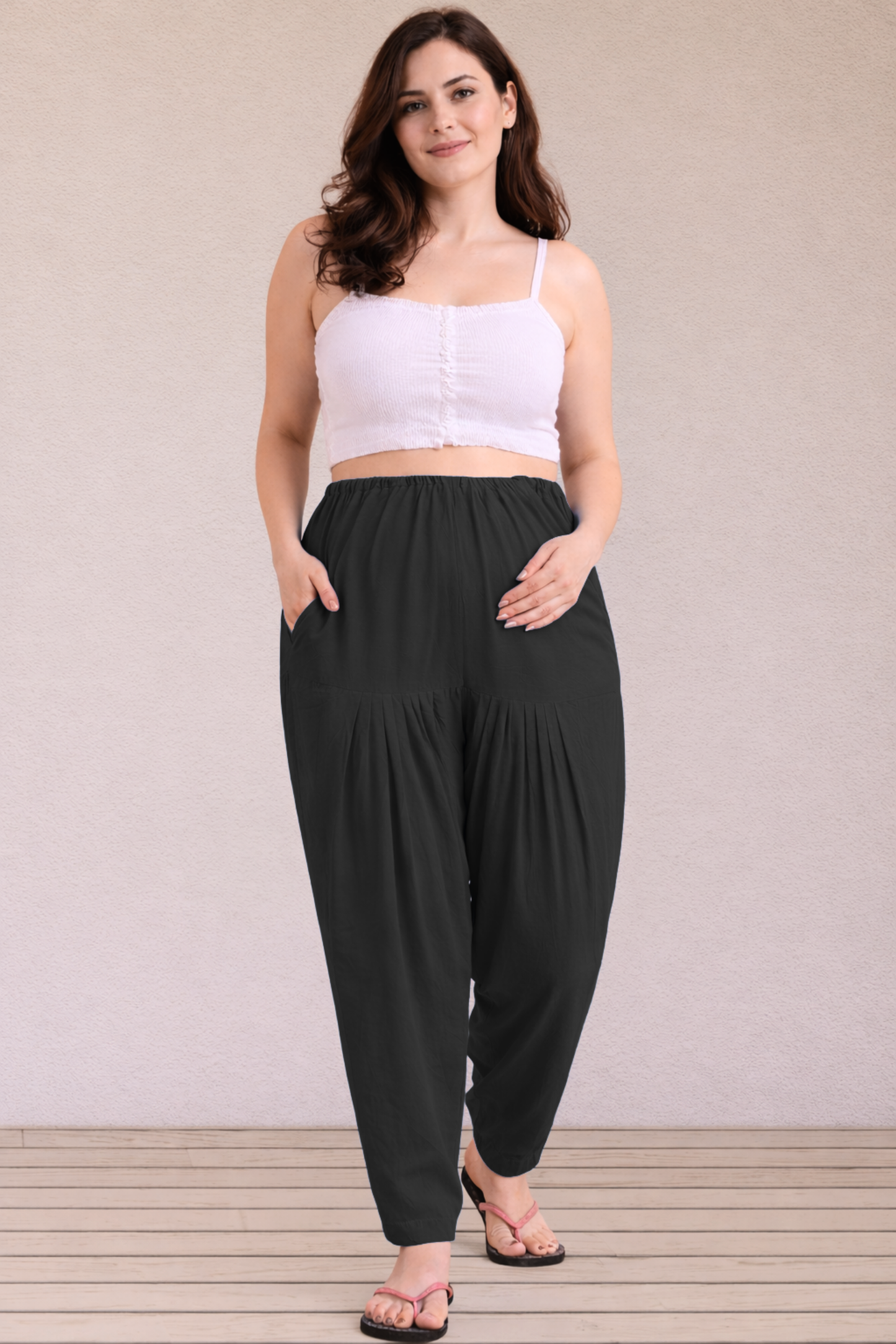 Black Easy Fit Cotton Maternity Salwar