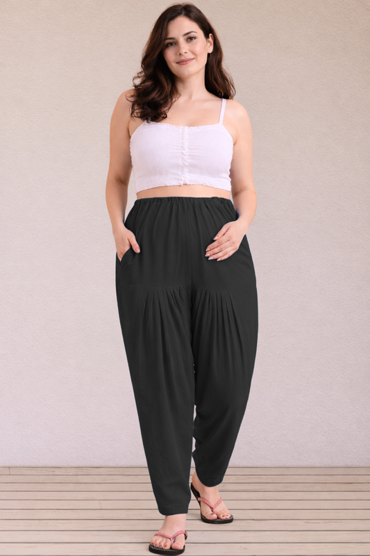 Black Easy Fit Cotton Maternity Salwar