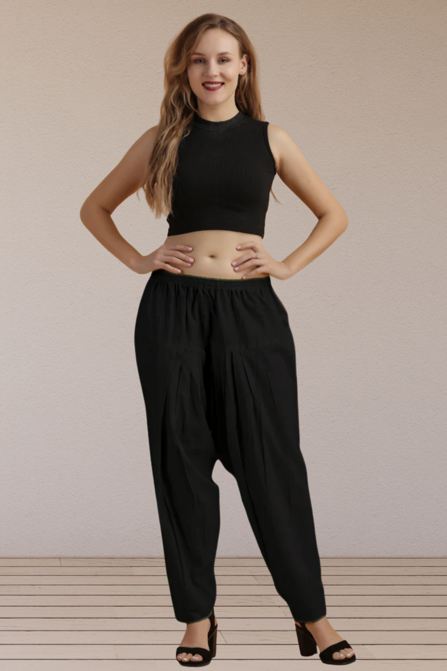 Black Cotton Easy Fit Salwar