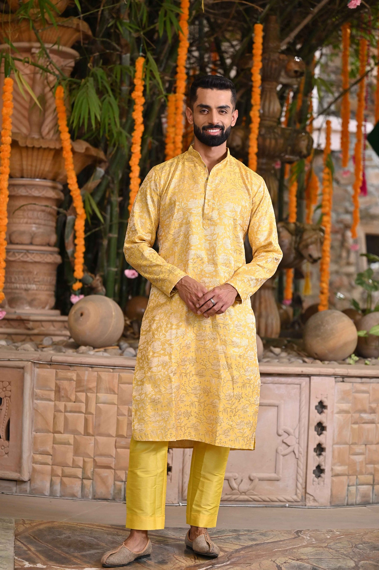 Buy Plus Size Blissful Weaves Jacquard Couple Outfit At Apella | Sizes XS to 10 XL | India | Free Delivery | Customized