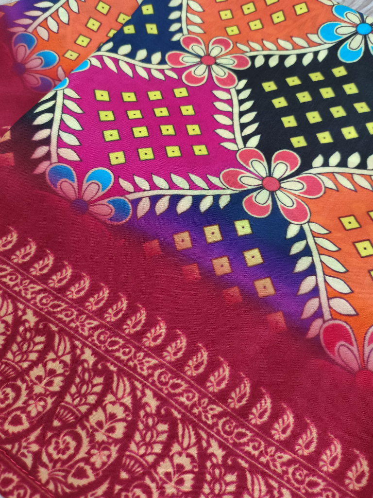 Vibrant Magenta Silk Dupatta