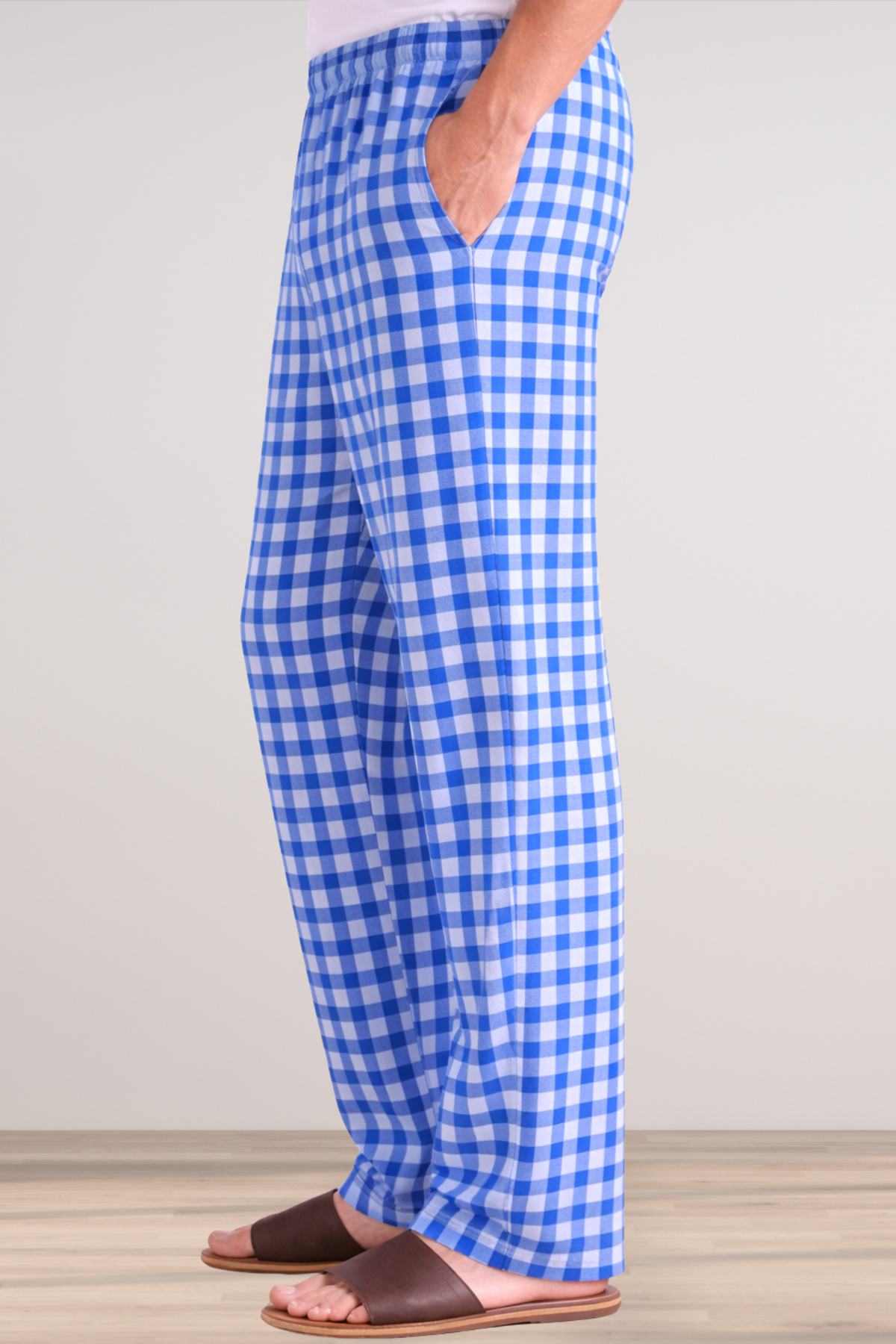 Blue Checked Cotton Comfort Pajama