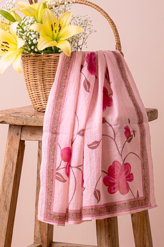 Blush Breeze Organza Dupatta