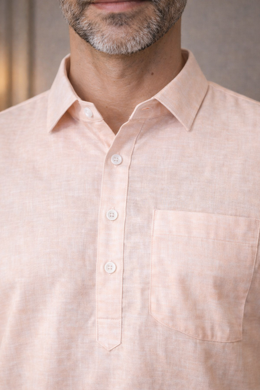 Blush Breeze Textured Kurta Pajama