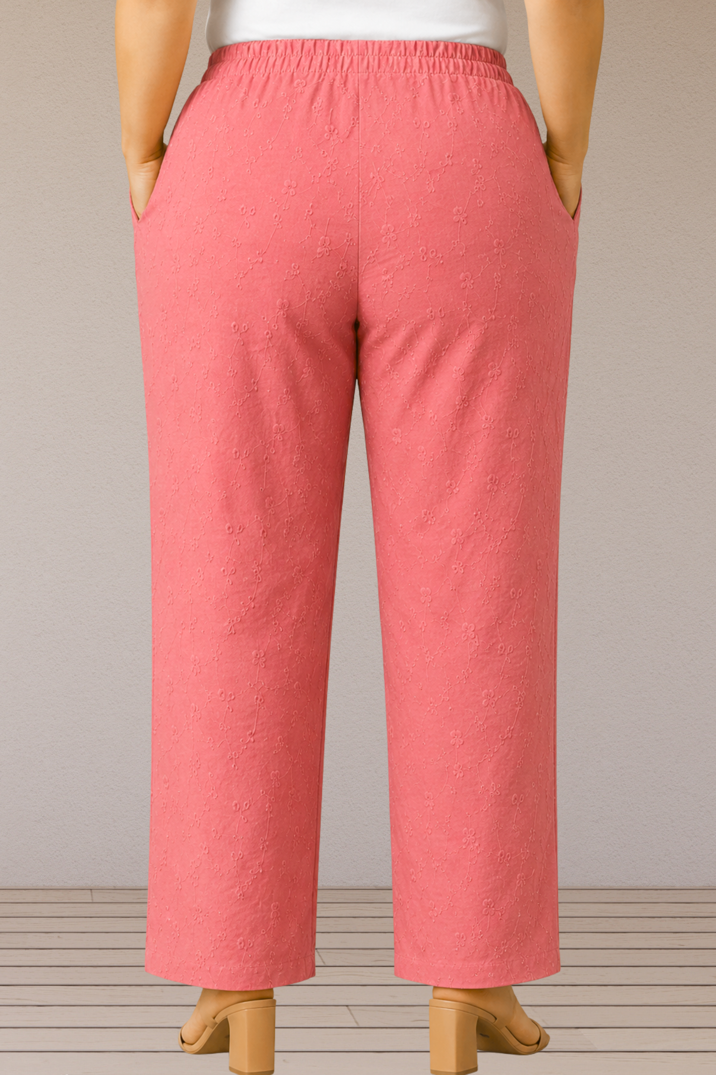 Blush Chikankari Cotton Pant Palazzo