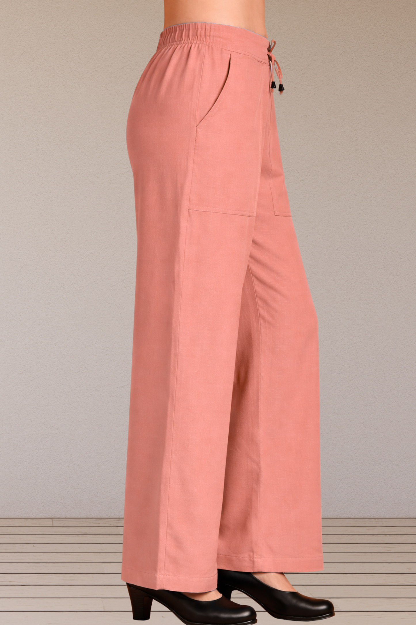 Blush Linen Cotton Ease Pants