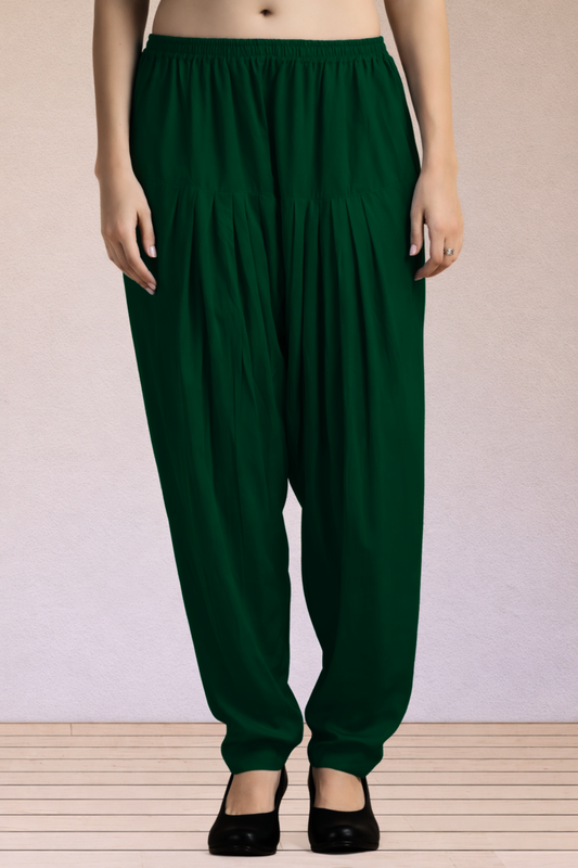 Bottle Green Easy Fit Rayon Salwar