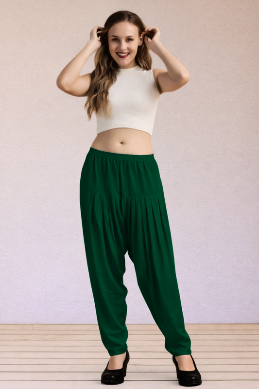 Bottle Green Easy Fit Rayon Salwar