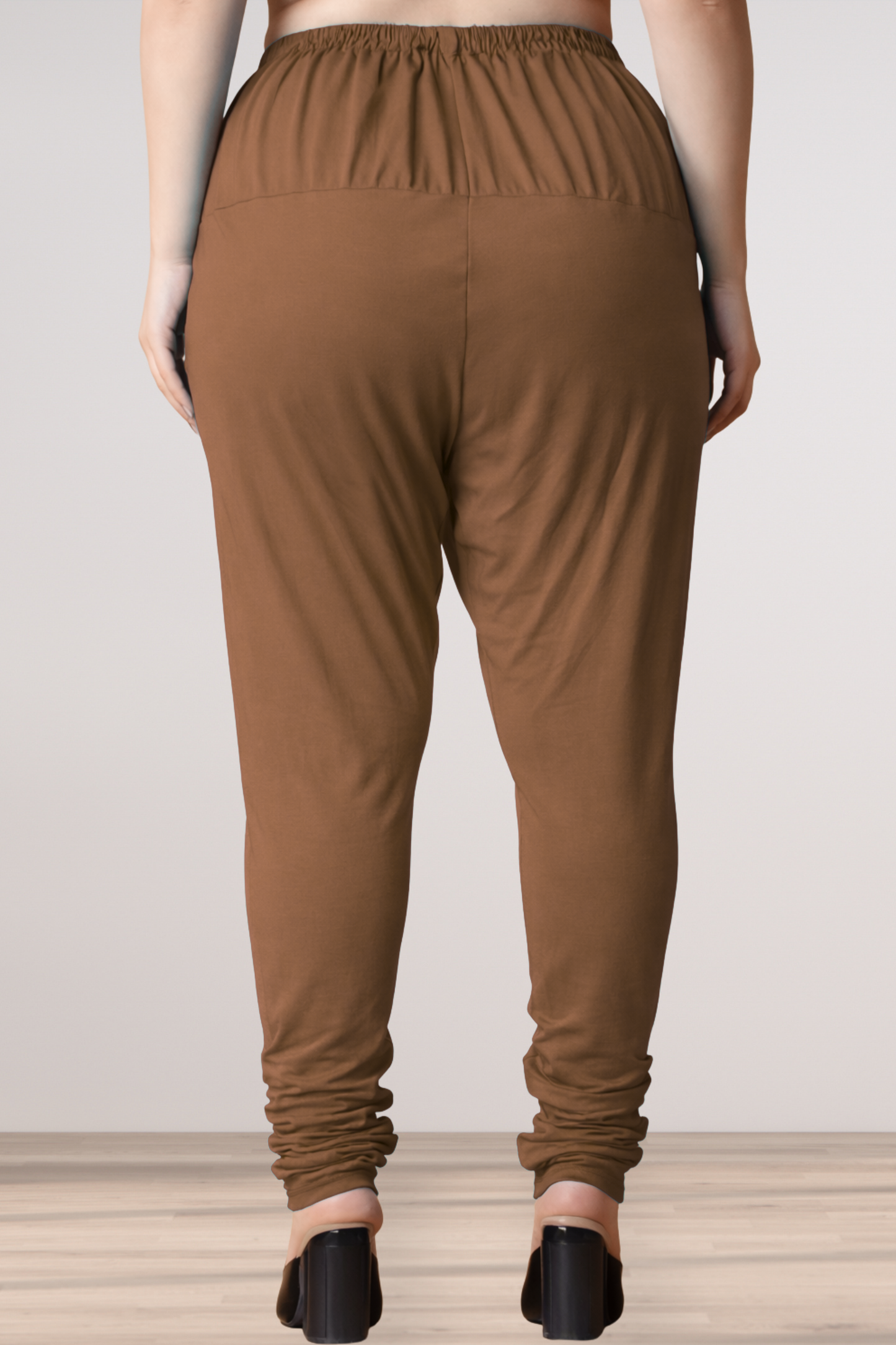 Brown Cotton Churidar Pants