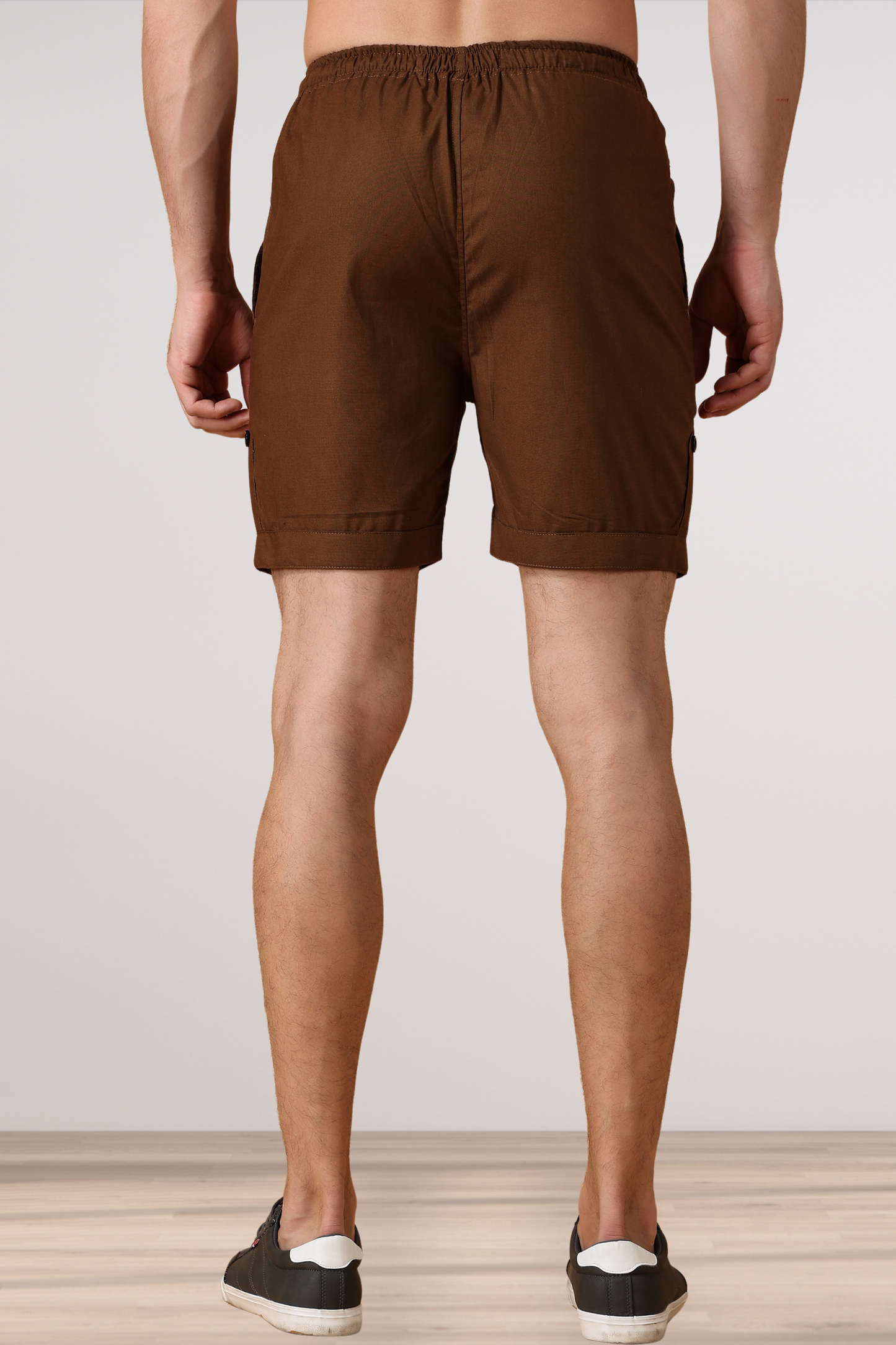 Brown Cotton Shorts