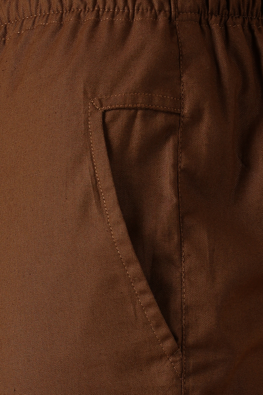 Brown Cotton Shorts