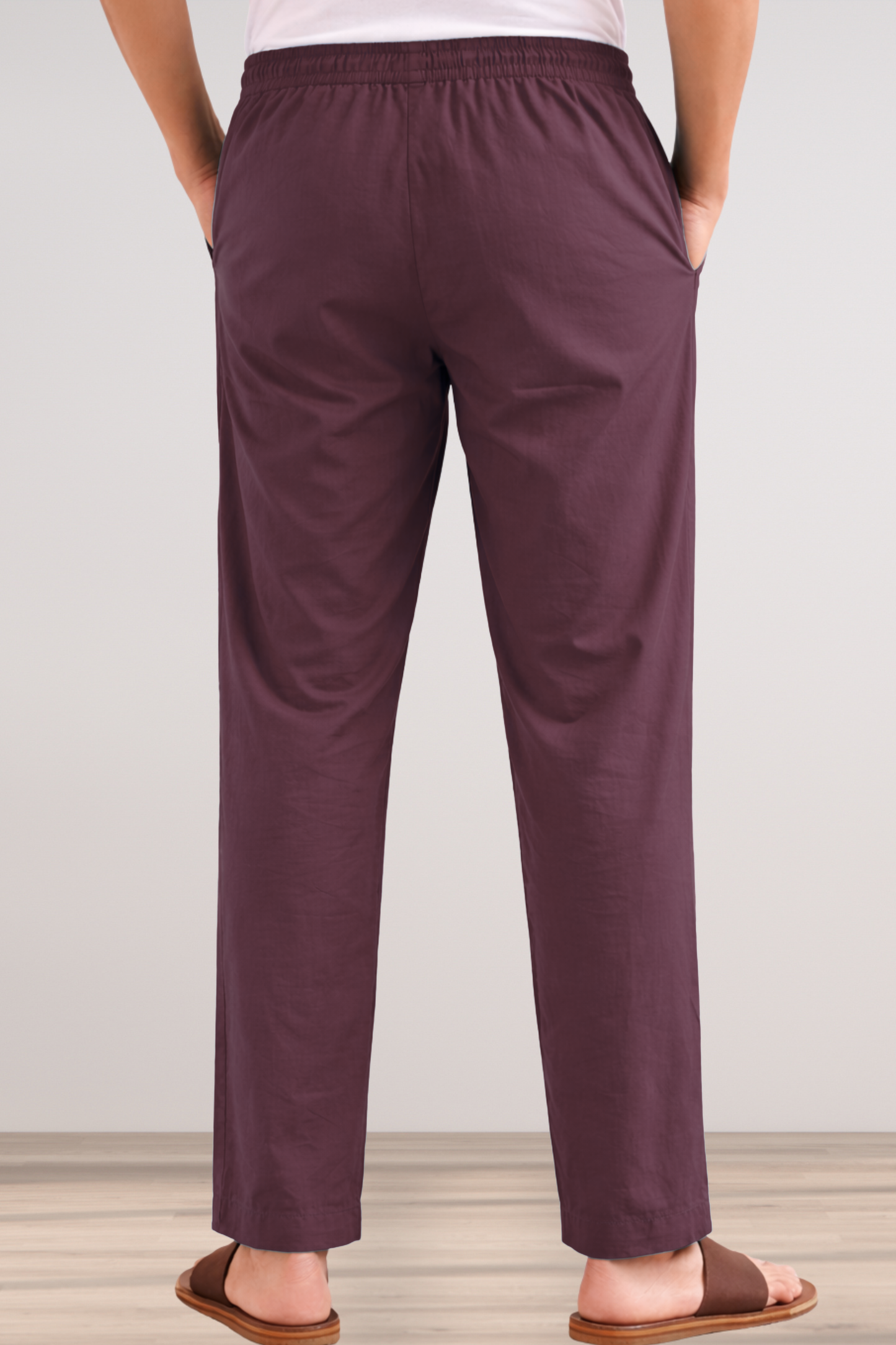 Burgundy Cotton Pant Pajama