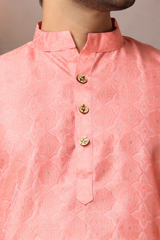 Candle Light Woven Kurta Pajama