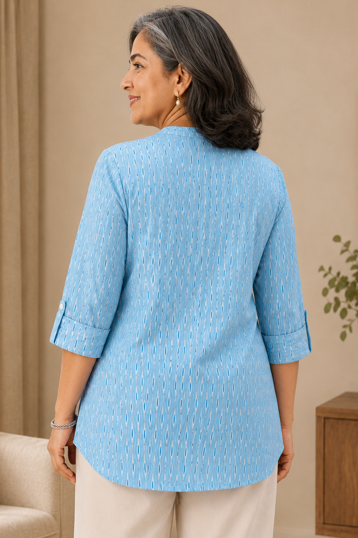 Celestial Breeze Cotton Short Kurta