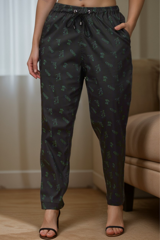 Buy Plus Size Charcoal Black Poplin Lycra Pants At Apella | Sizes XS to 10 XL | India | Free Delivery | Customized