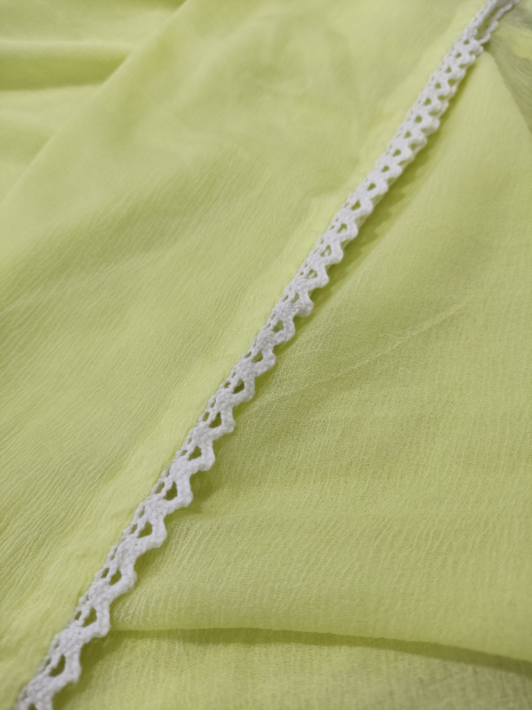 Lime Yellow Chiffon Dupatta