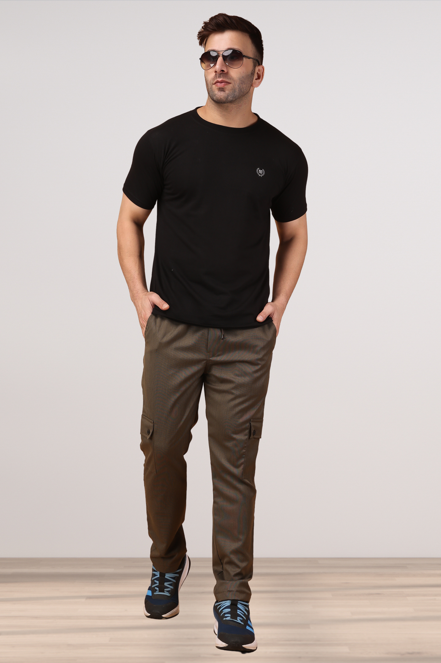 Cinnamon Textured Stretchable Cargo