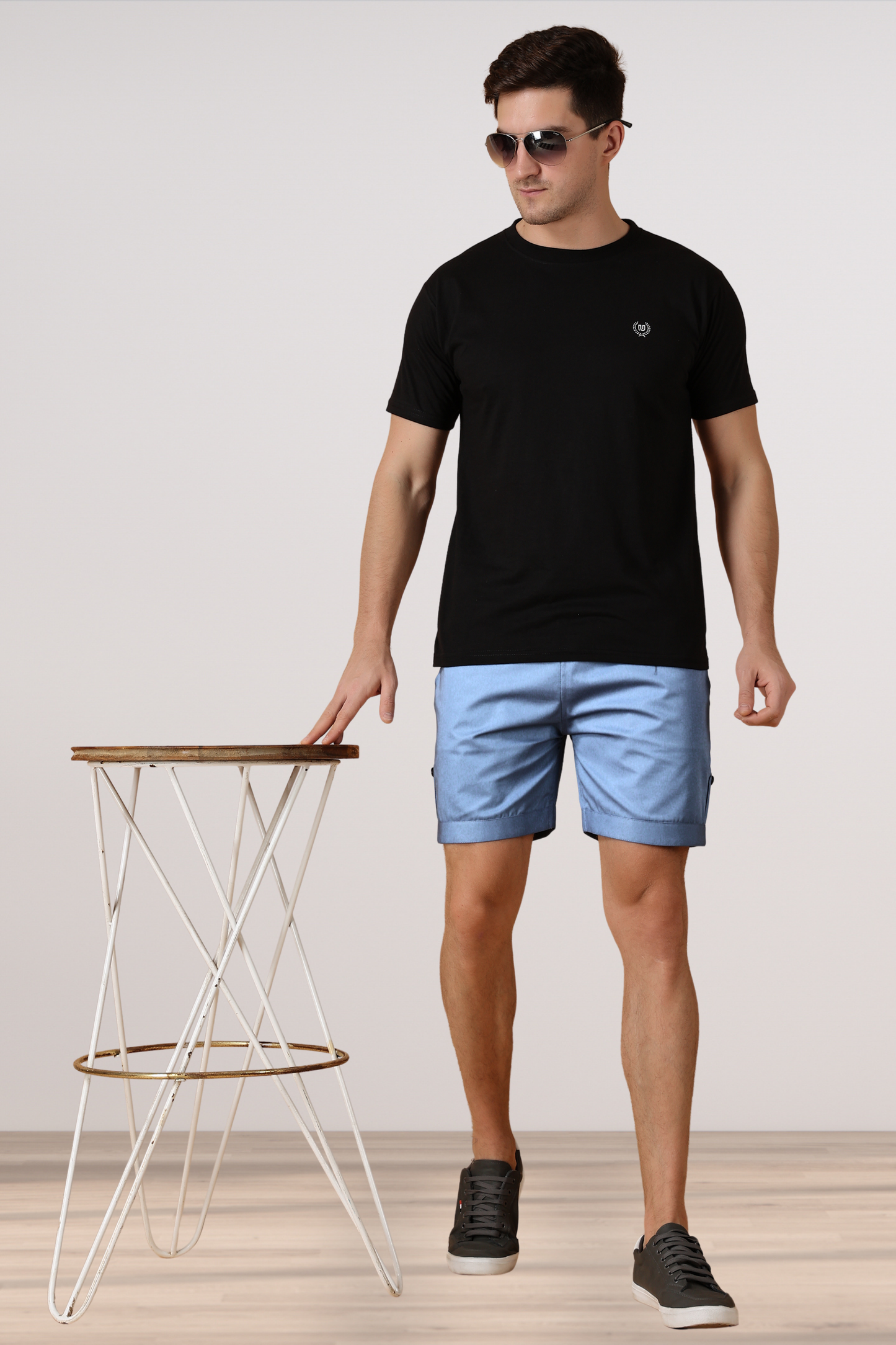 Cobalt Blue Cotton Shorts