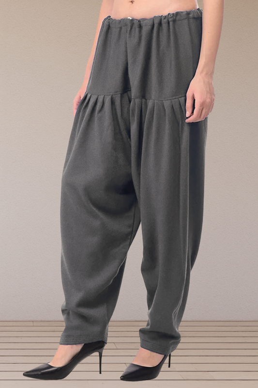 Dark Grey Woollen Cashmilon Salwar