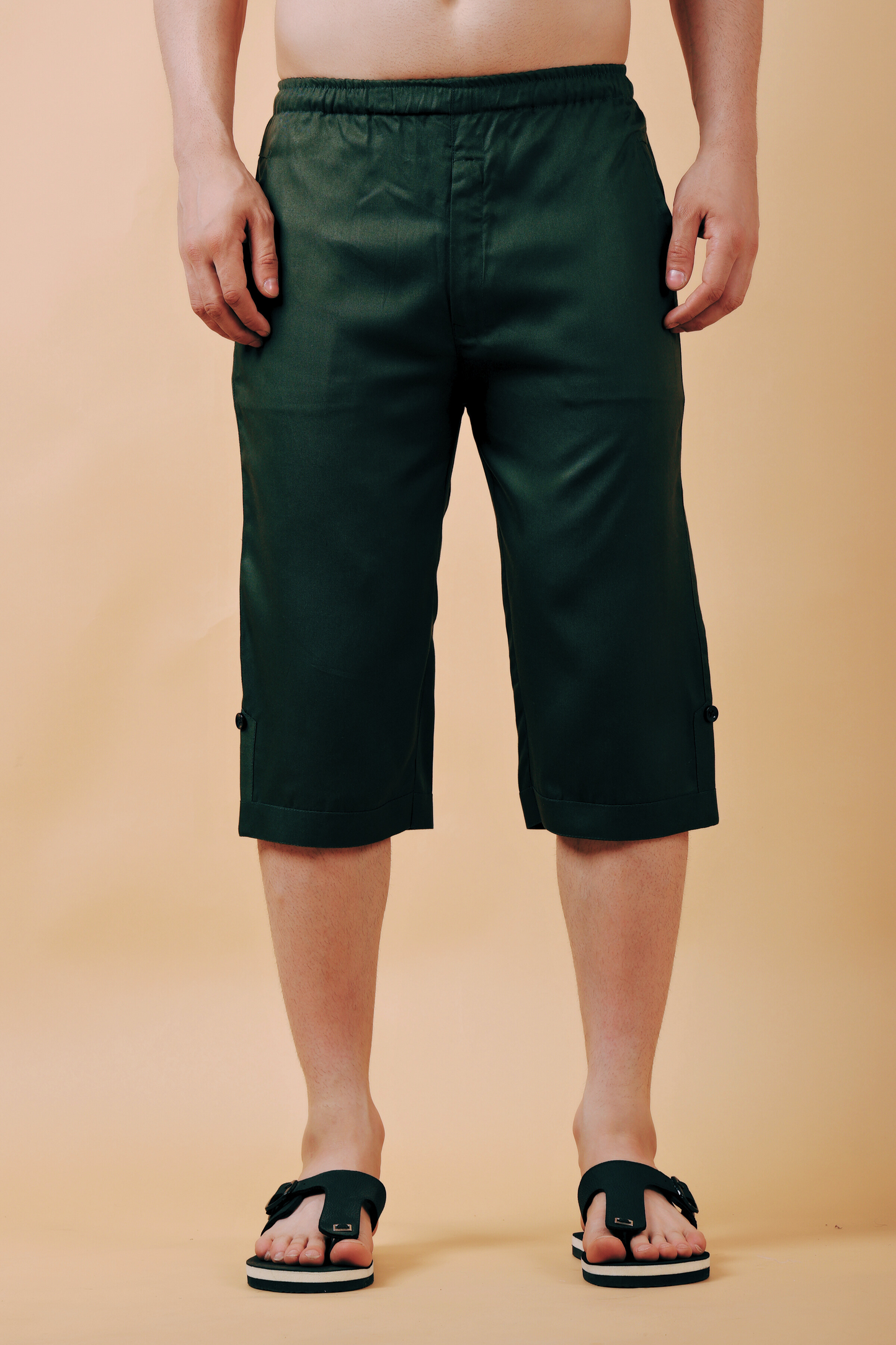 Bottle Green Tencel Capri