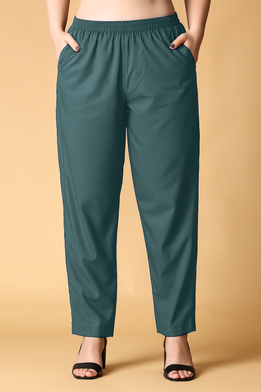 Forest Grey Cotton Kurti Pant