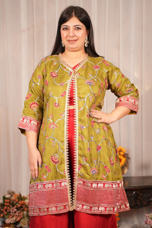 Zaitoon Indo-Western Shrug Dress