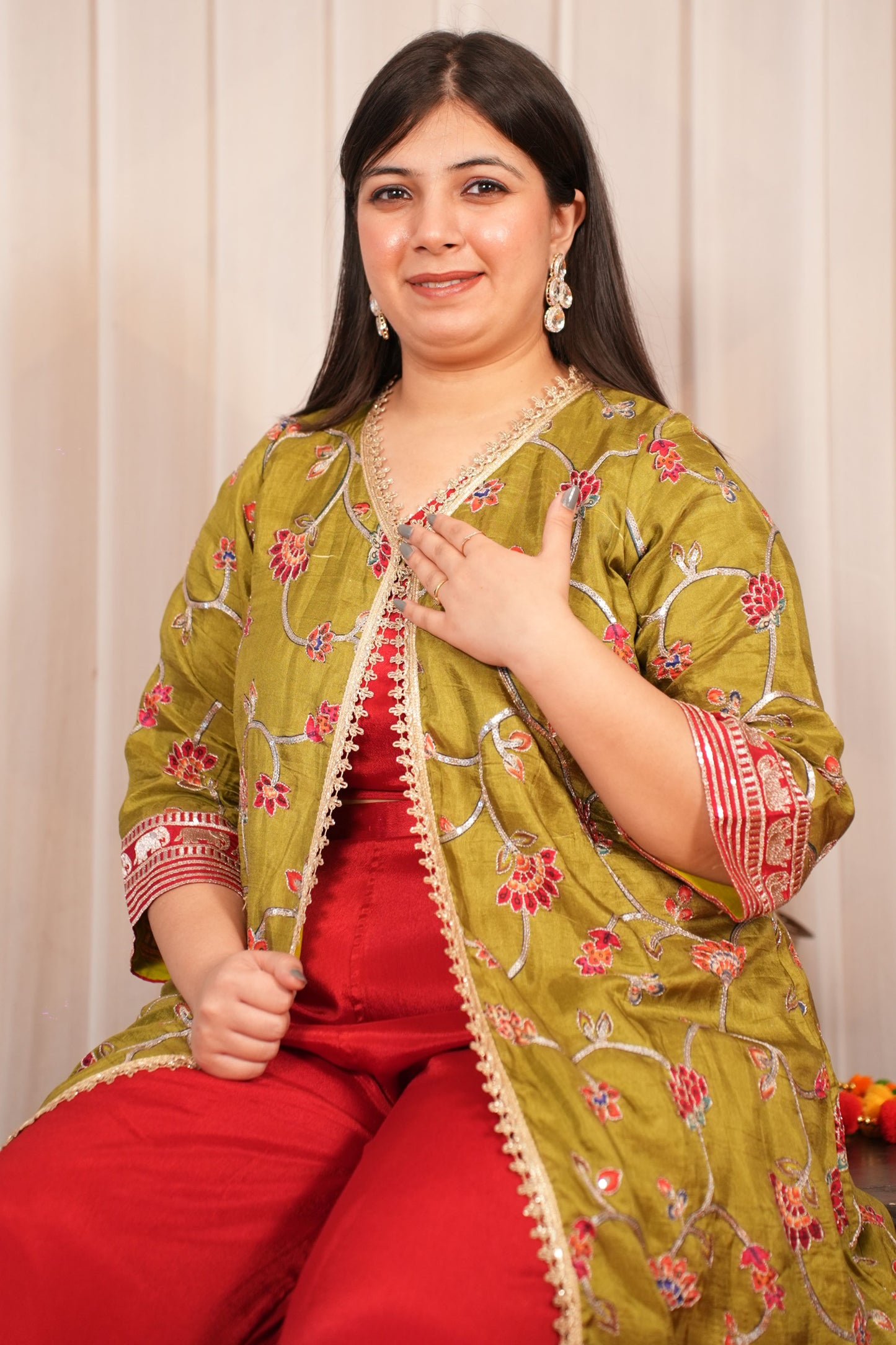 Zaitoon Indo-Western Shrug Dress