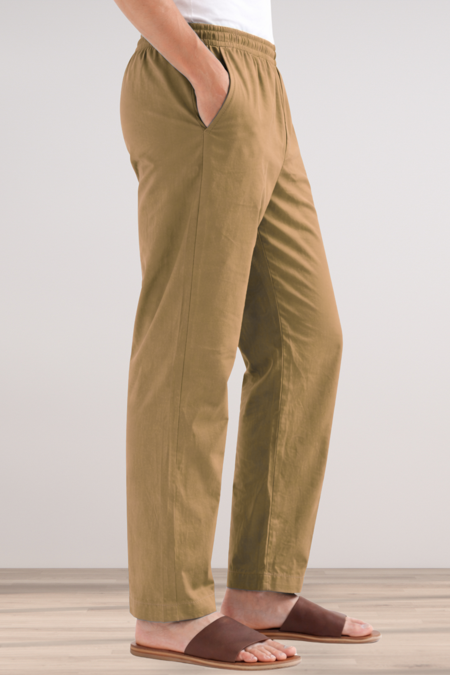 Dark Beige Cotton Pant Pajama