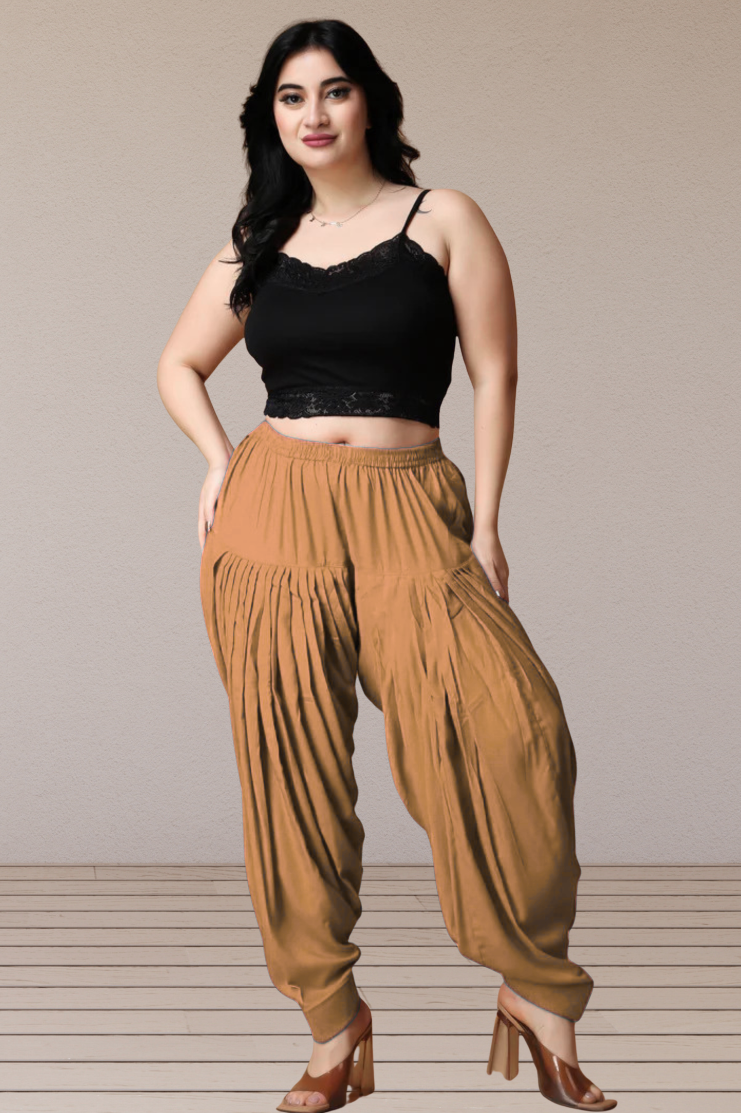 Khaki Rayon Patiala Salwar