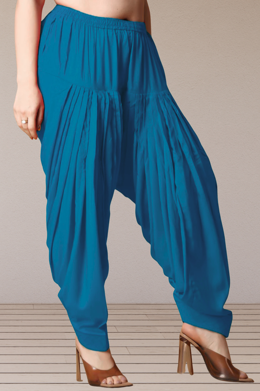 Teal Rayon Patiala Salwar