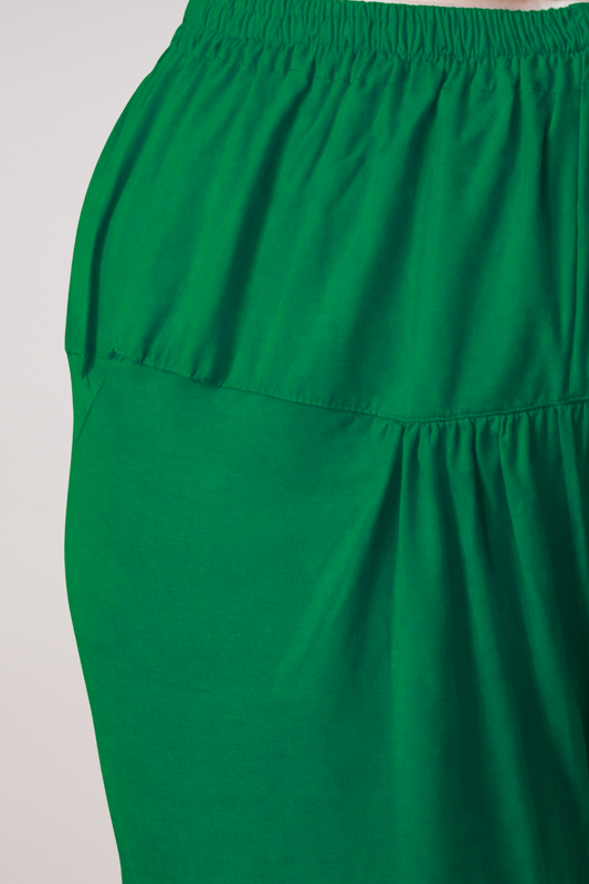 Dark Green Cotton Churidar Pants