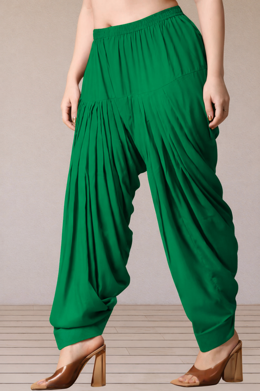 Dark Green Rayon Patiala Salwar