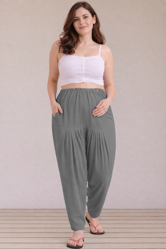 Dark Grey Easy Fit Cotton Maternity Salwar