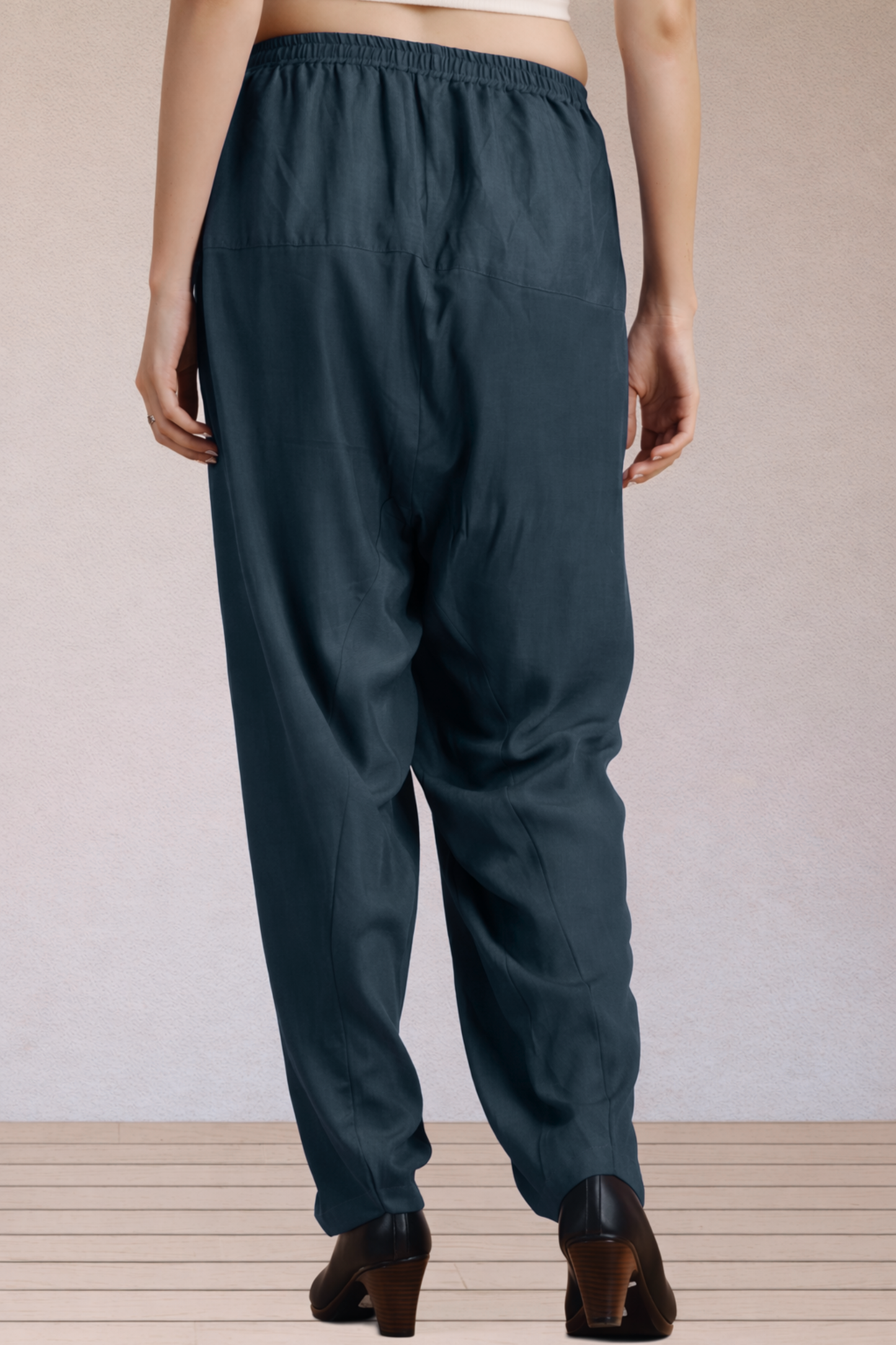 Dark Grey Easy Fit Rayon Salwar