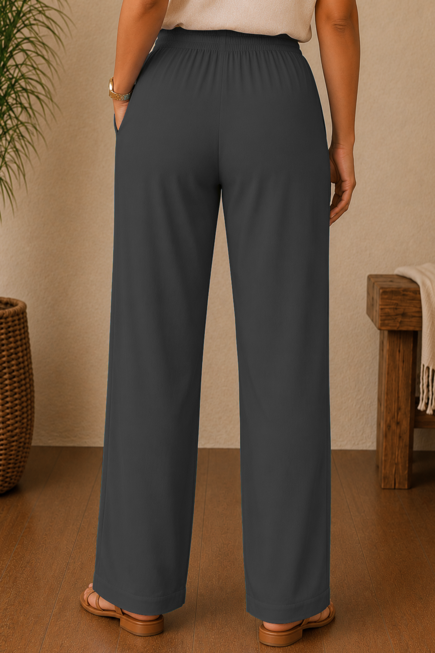 Dark Grey Rayon Kurti Pant
