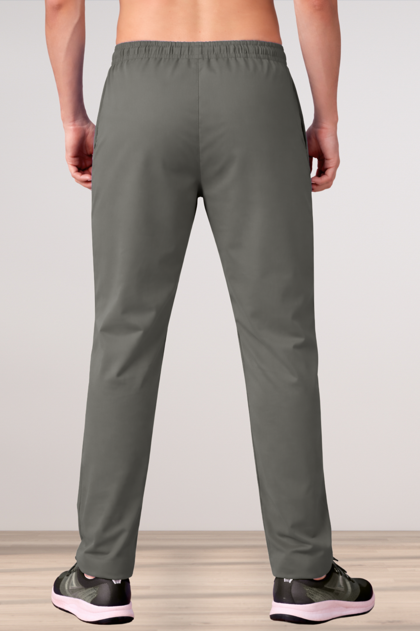 Dark Grey Stretch Track Pants