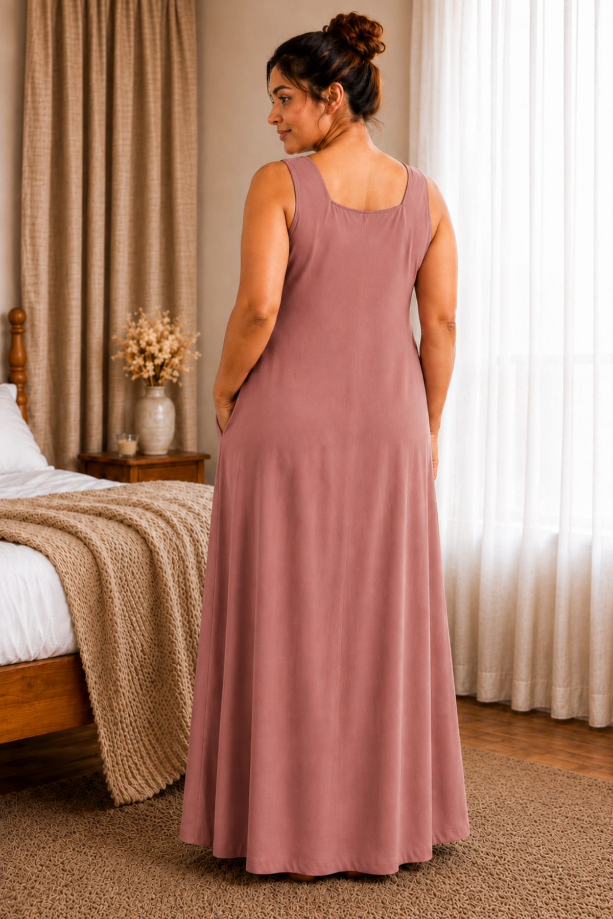 Dark Onion Rayon Night Gown