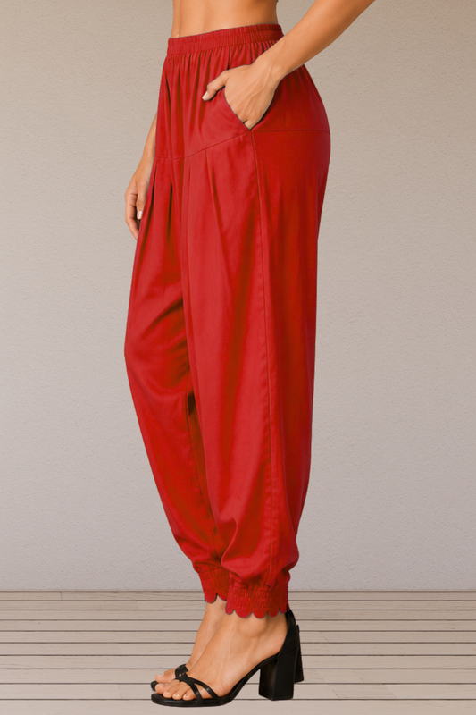 Dark Rust Scallop Cut Salwar