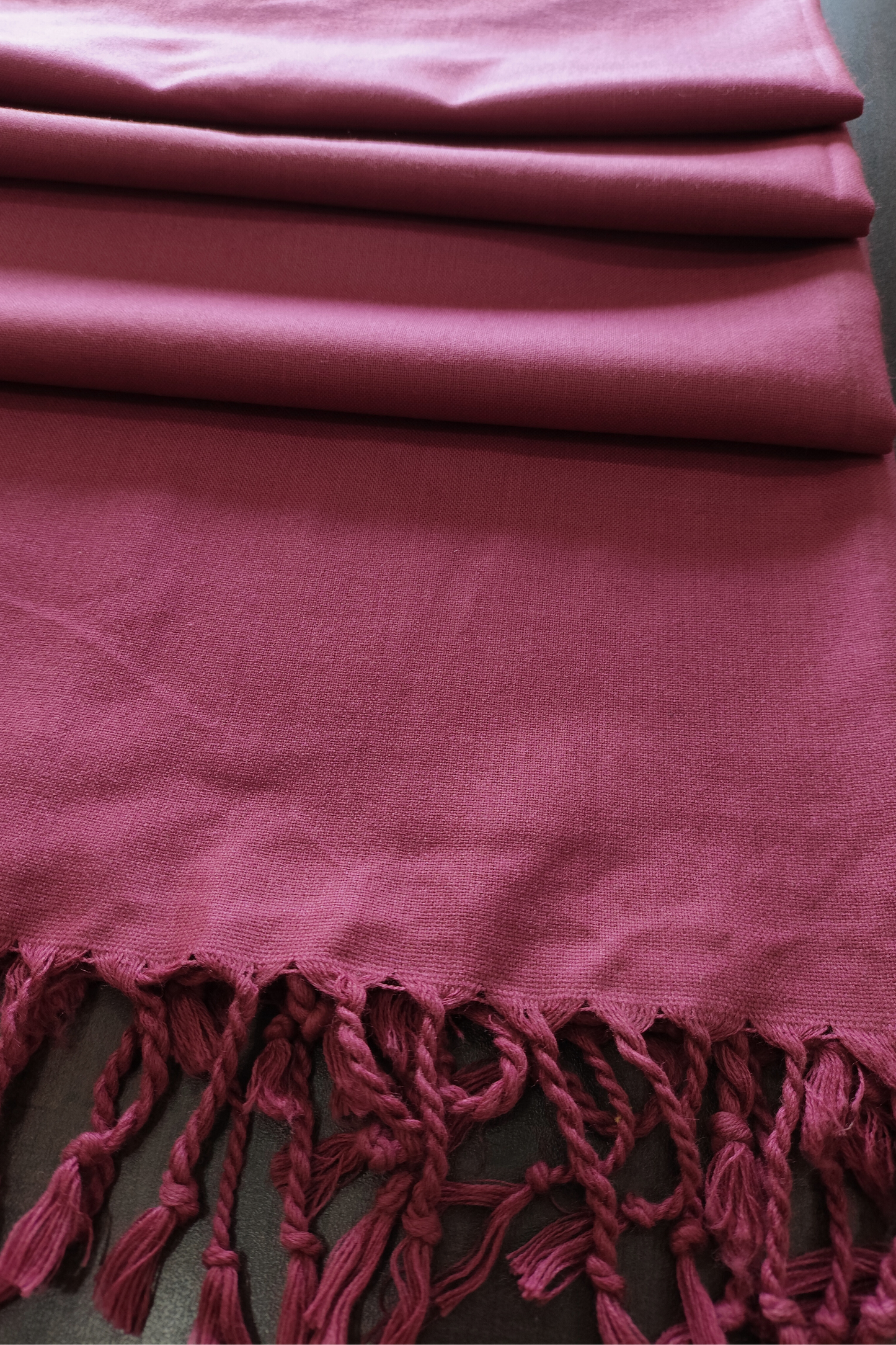 Dark Pink Woollen Shawl