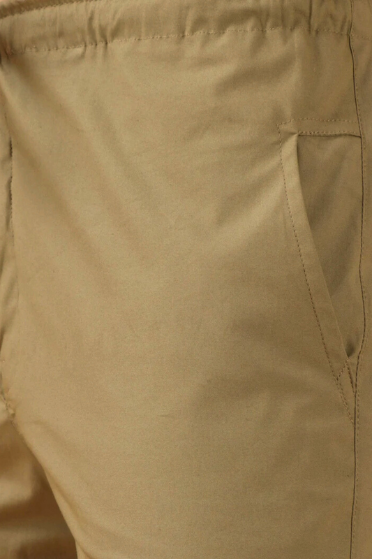 Desert Khakhi Solid Stretch Track Pants
