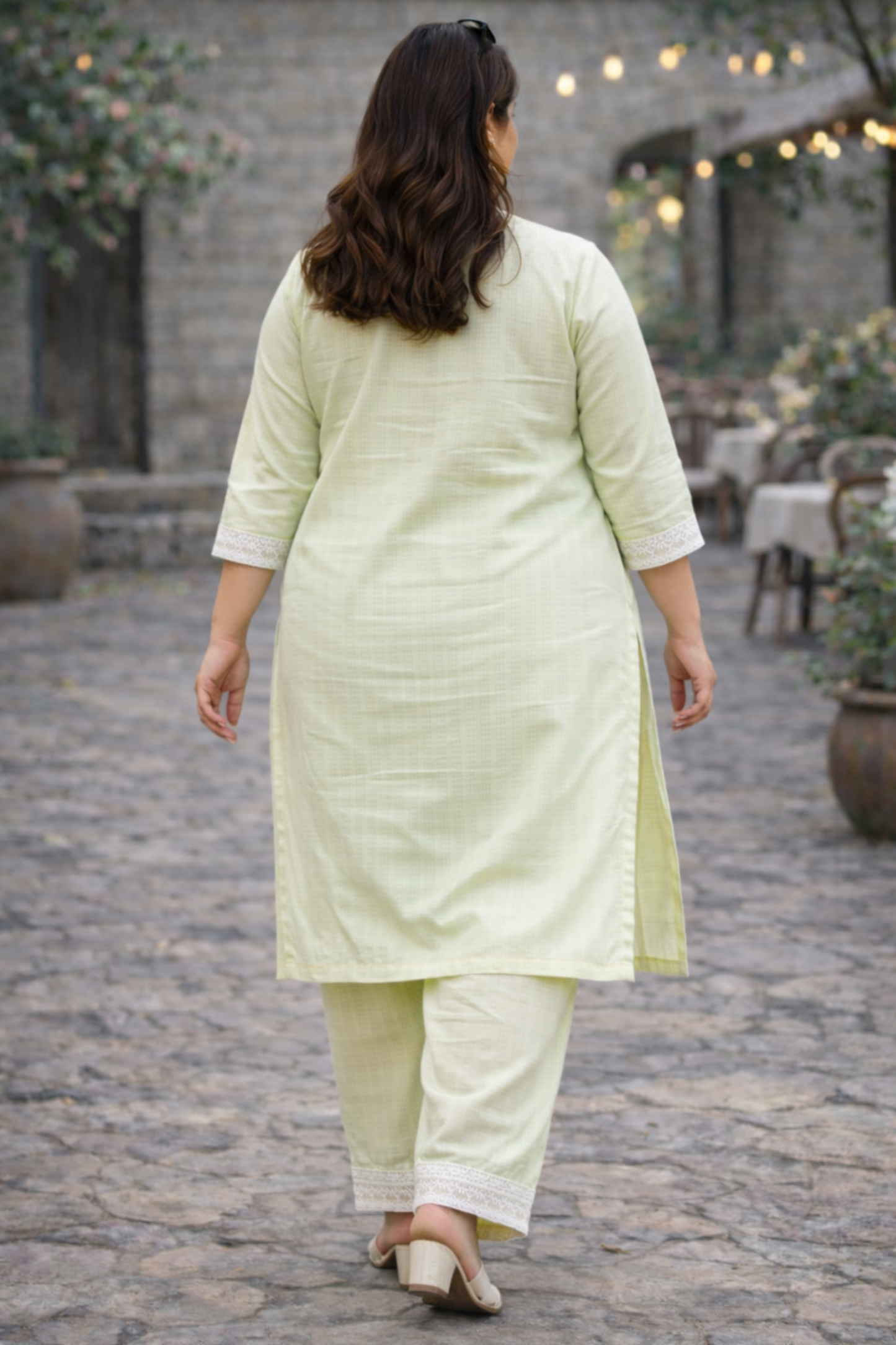 Dewy Green Kota Co-ord Set