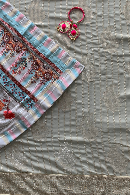 Buy Plus Size Golden Sequin Dress Material At Apella | Sizes XS to 10 XL | India | Free Delivery | Customized