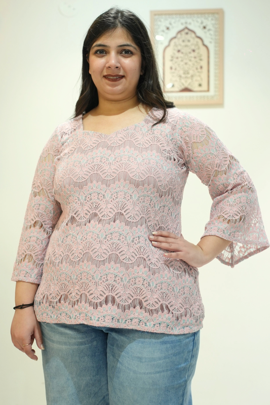 Dusty Mauve Everyday Schiffli Top