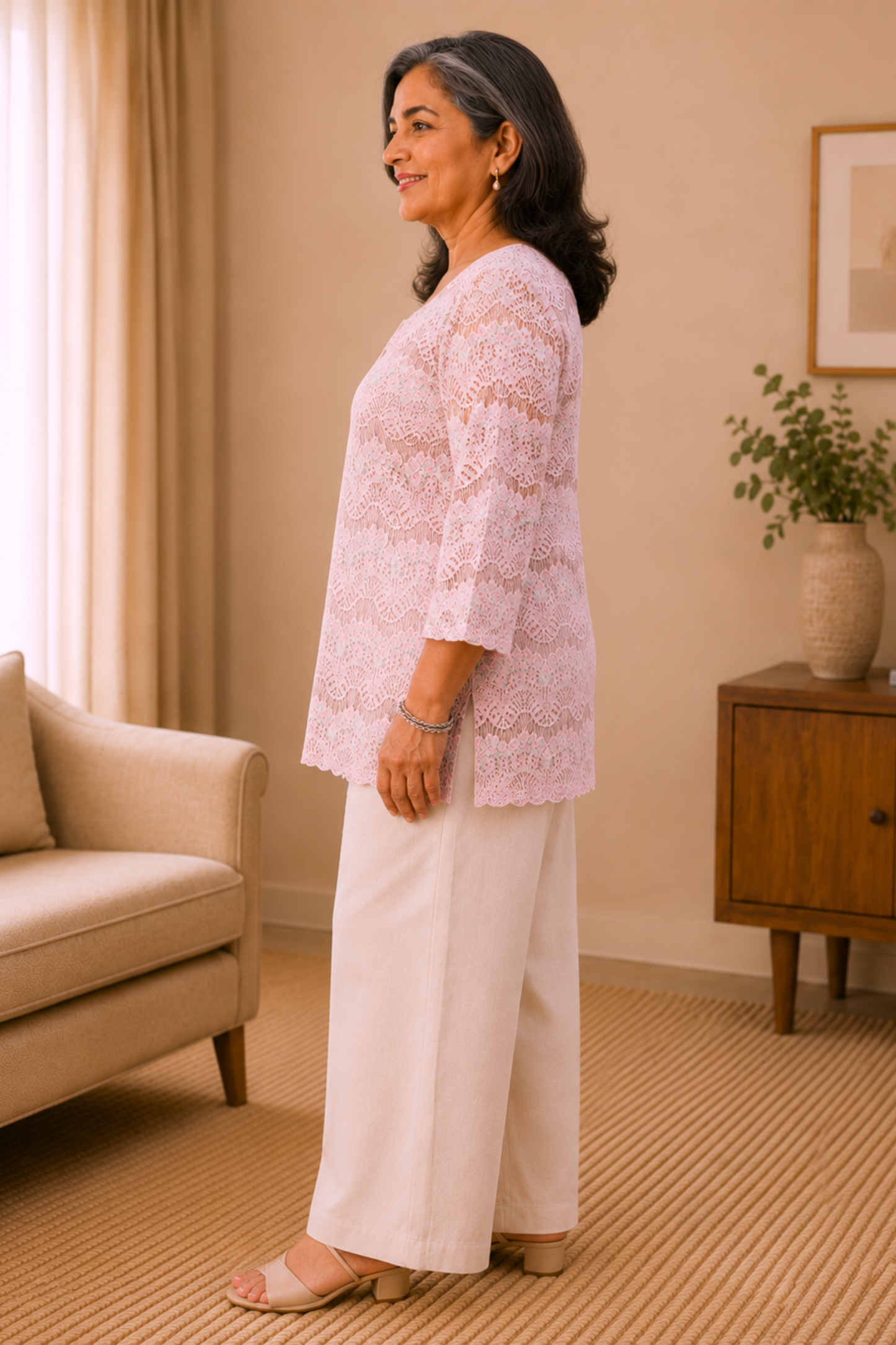 Dusty Mauve Everyday Schiffli Top