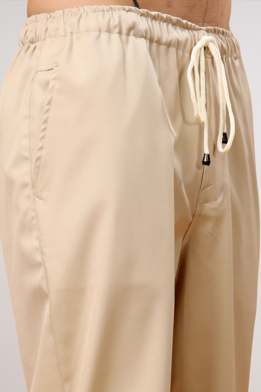 Earthy Taupe Solid Stretch Cargo - 2 Pocket