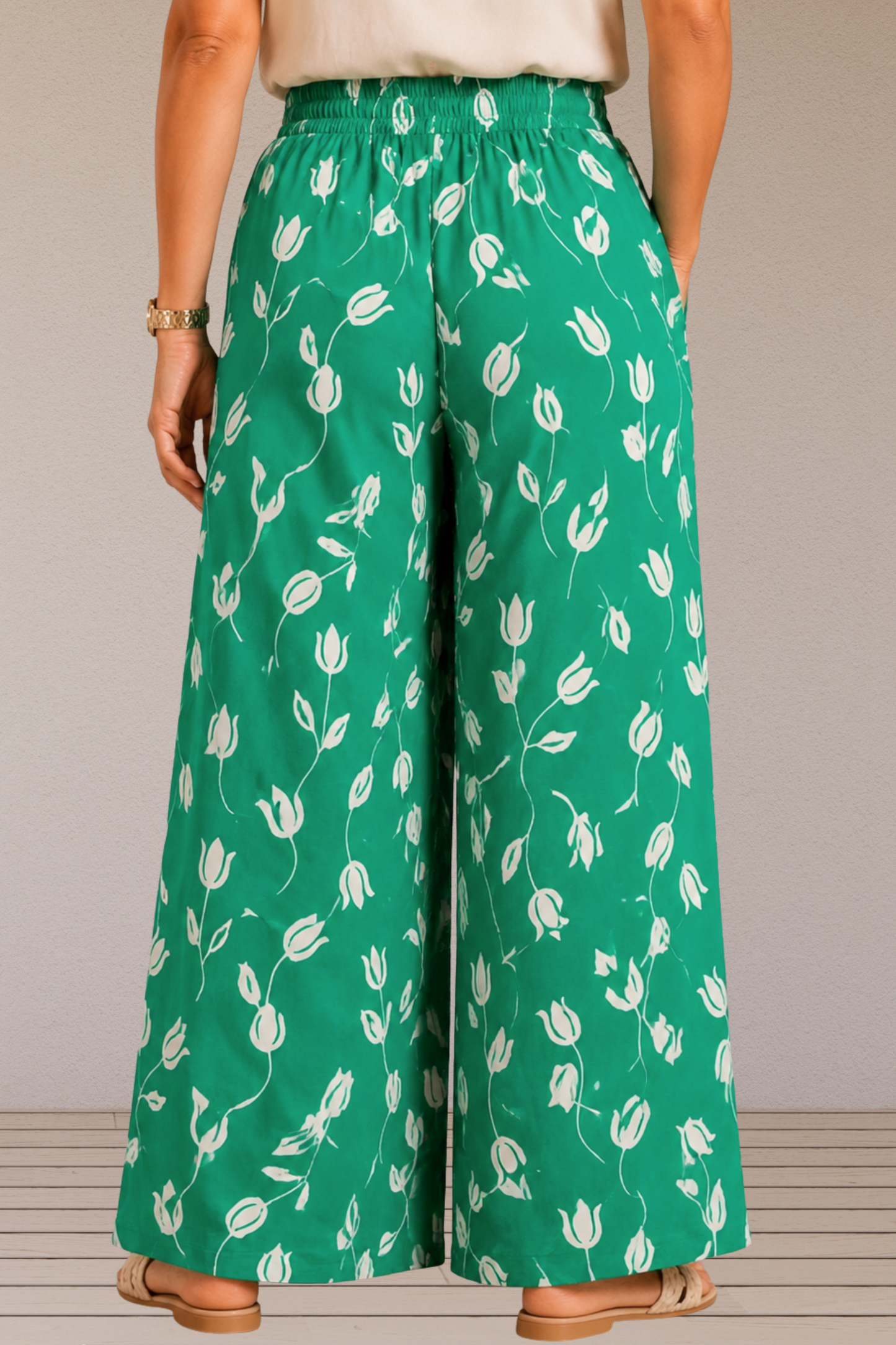Emerald Ease Rayon Lounge Pants