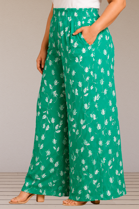 Emerald Ease Rayon Lounge Pants