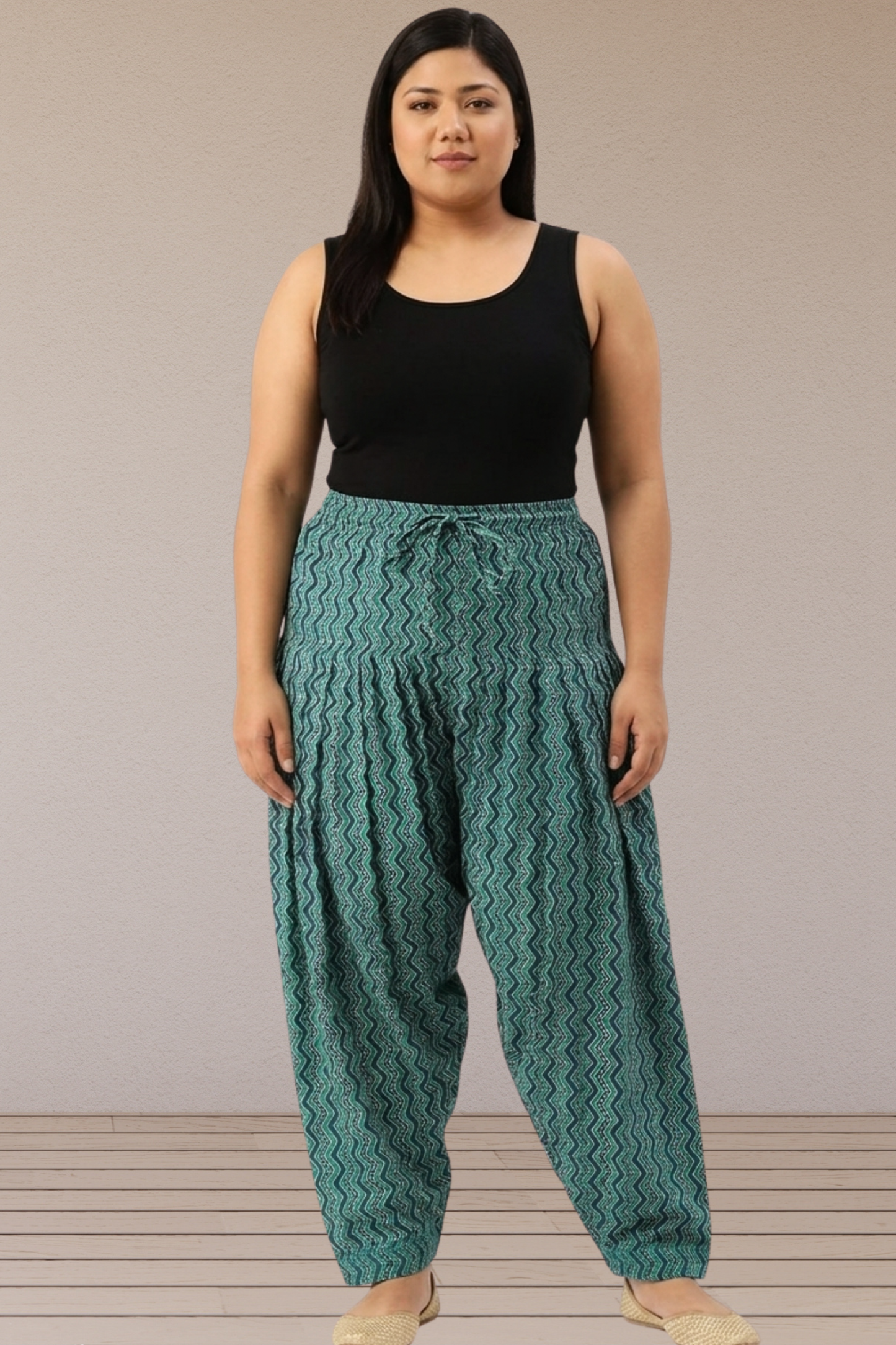 Emerald Wave Pleated Salwar