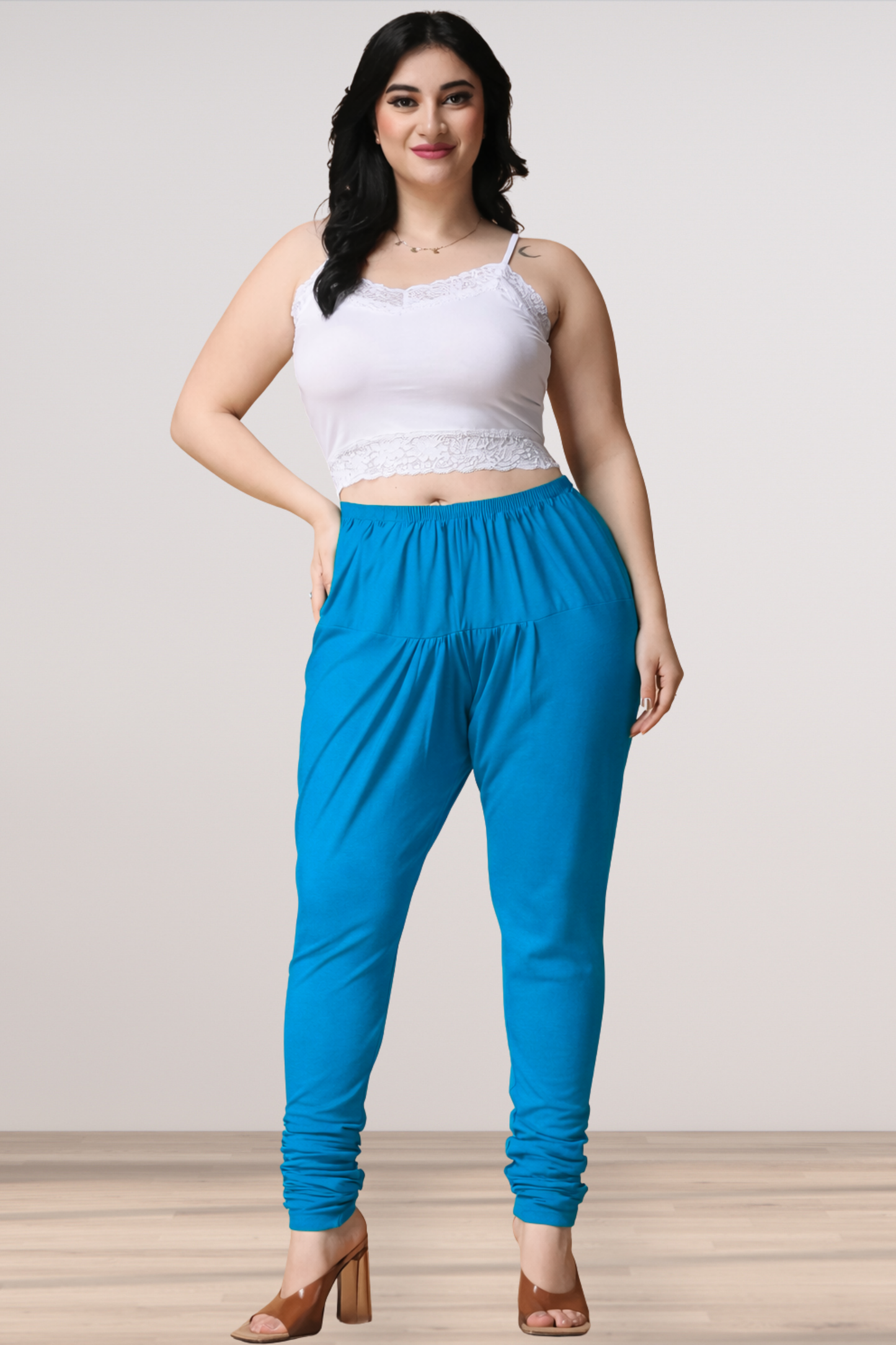 Firozi Cotton Churidar Pants